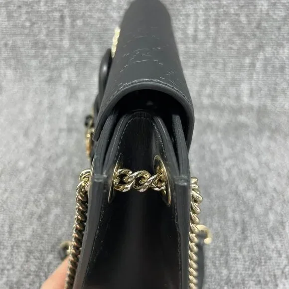 GUCCI Emily Black Leather Shoulder Bag 620-032825 - Picture 5 of 14